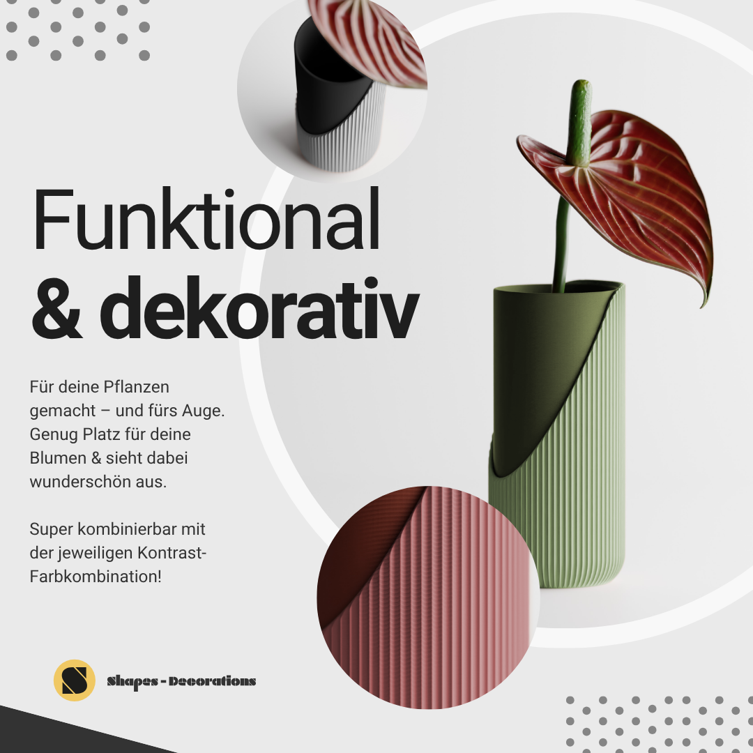 Encastra klein (17,3cm) – Vase by HpInvent