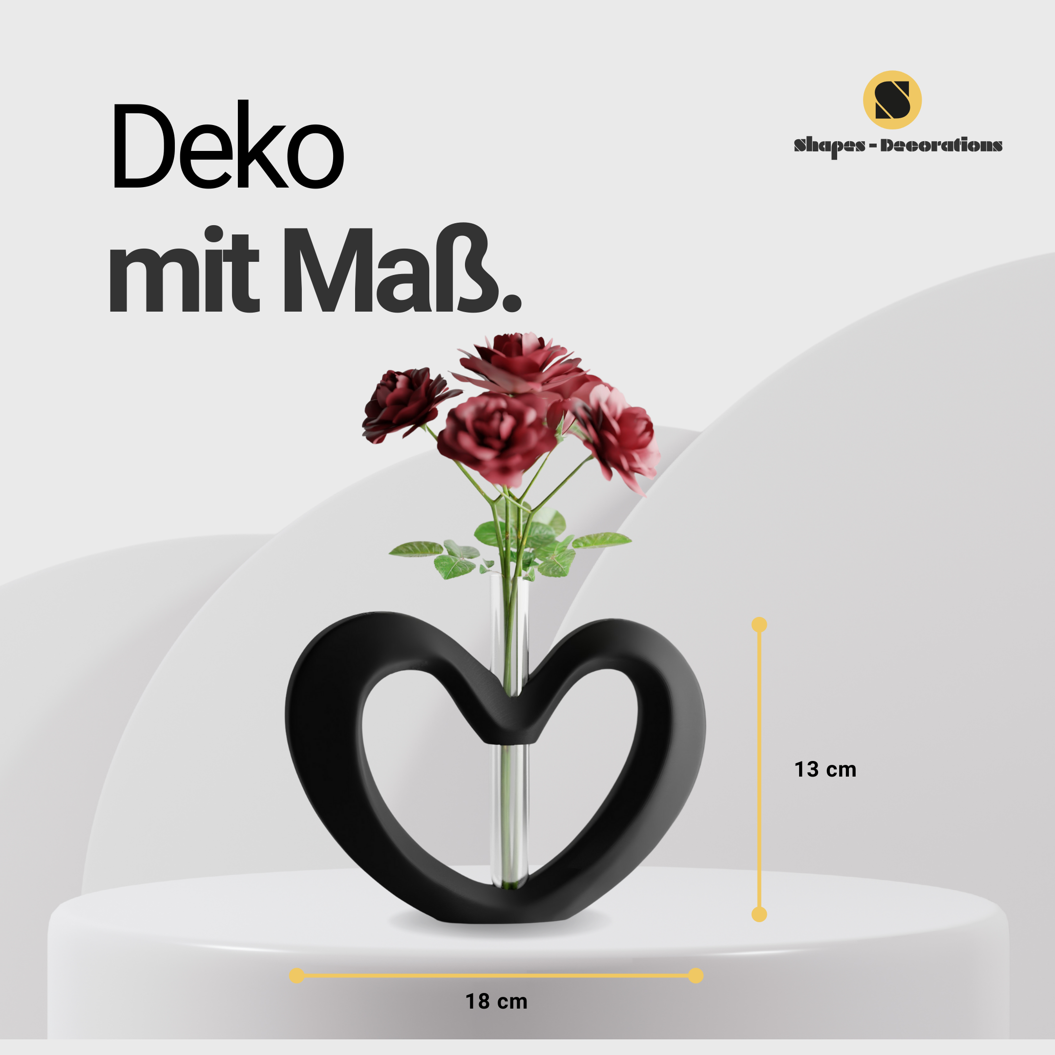 Herzvase – Single Bloom