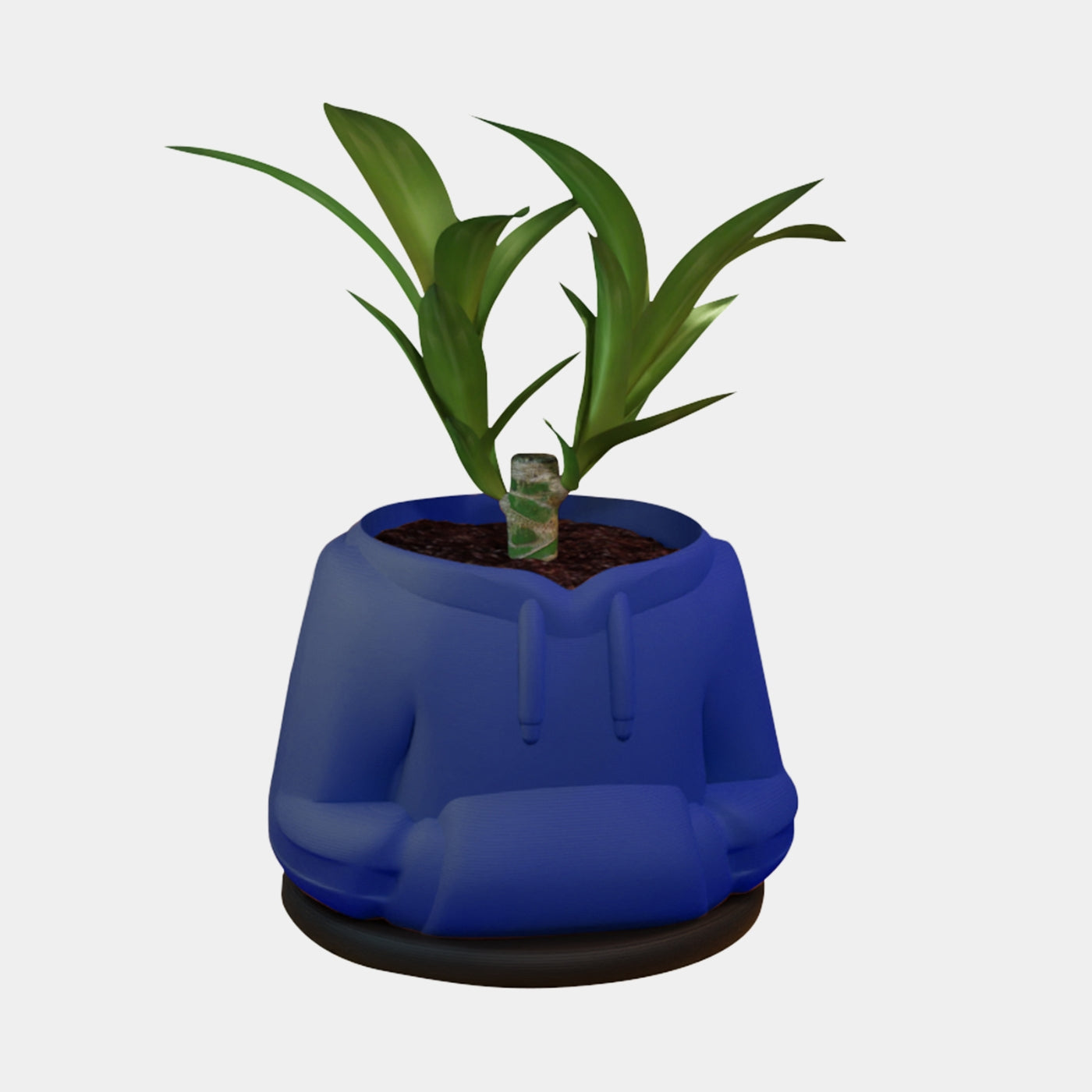 Flora Fashion – Blumentopf im Hoodie-Stil mit Unterteller