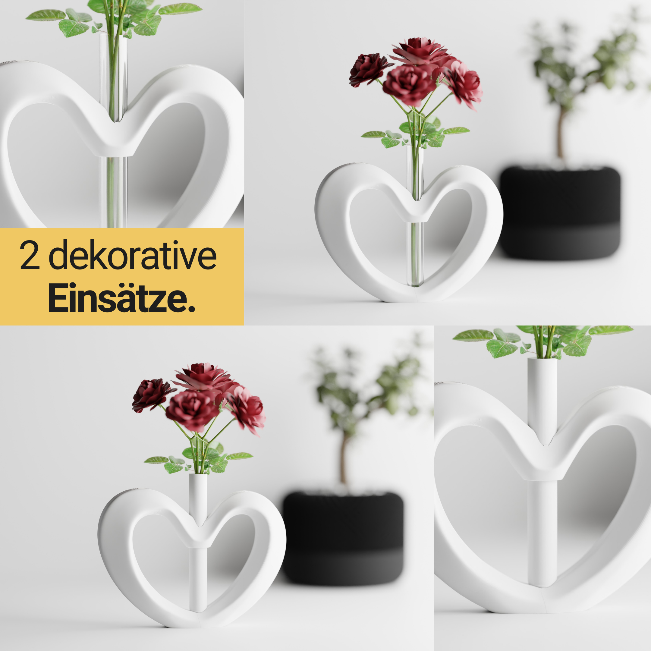 Herzvase – Single Bloom