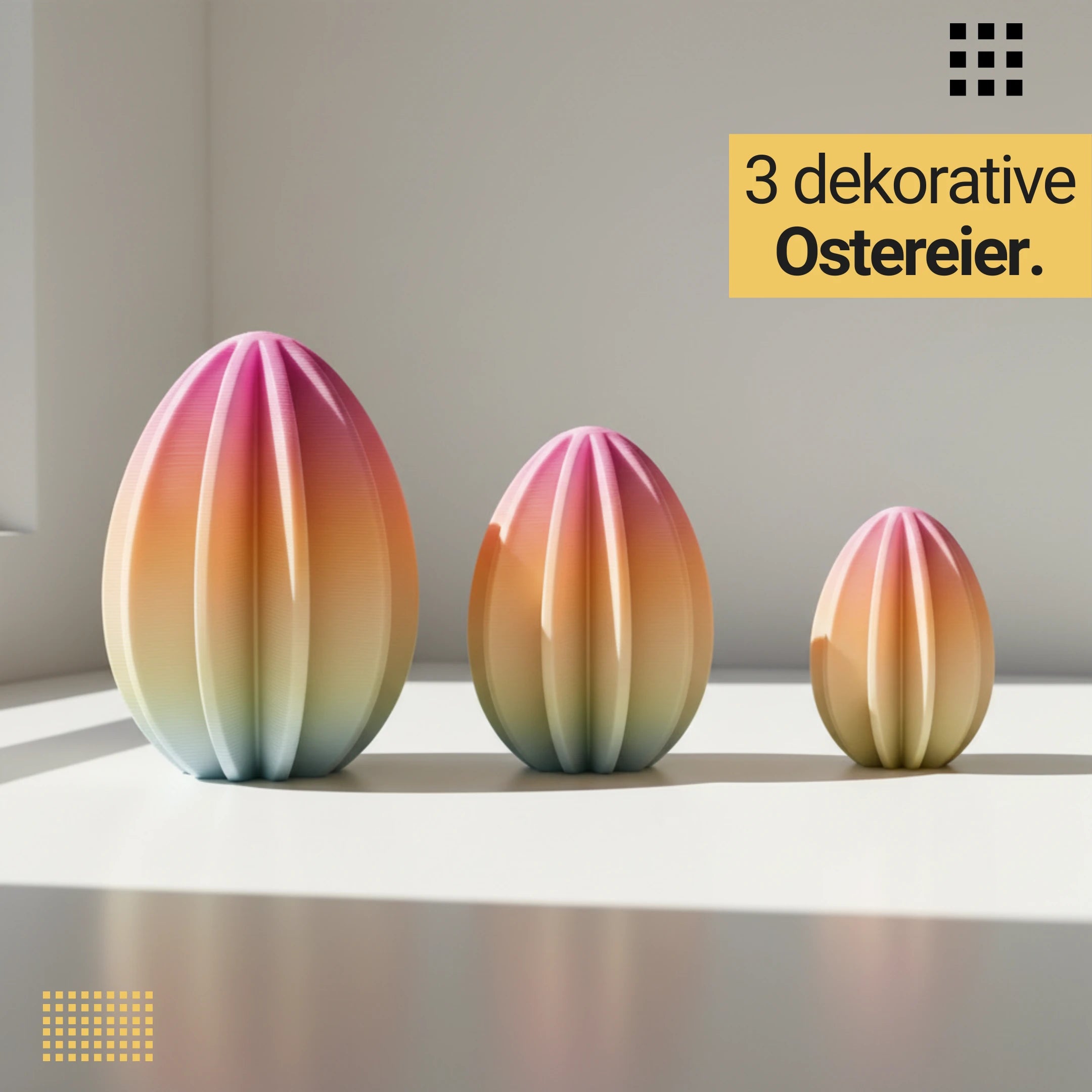 Ostereier Set – Deko Eier im Dreierset