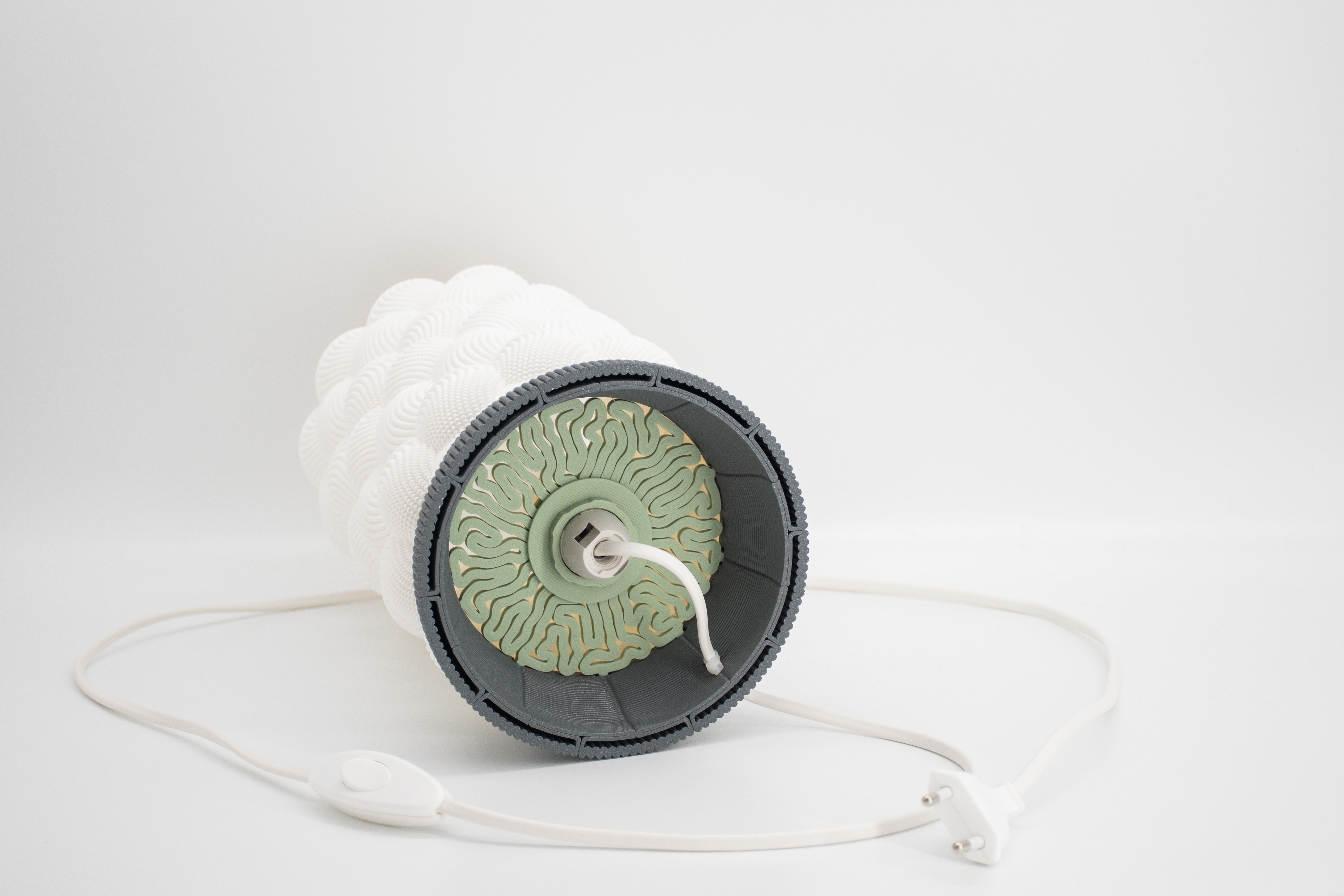 The Tube - Wavy Bubbles - Tischleuchte - grau - Boden